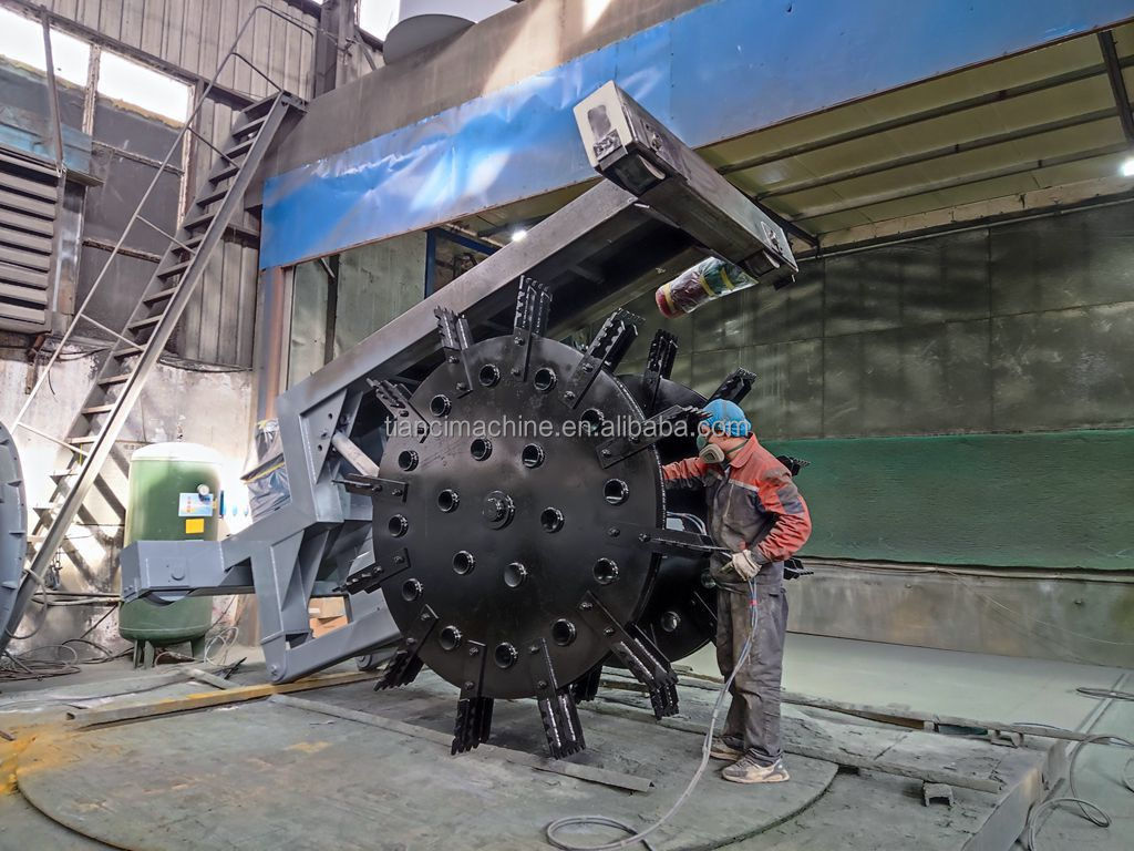 150-400m3/H क्षमता कार्बनिक अपशिष्ट खाद टर्नर मशीन पहिया प्रकार