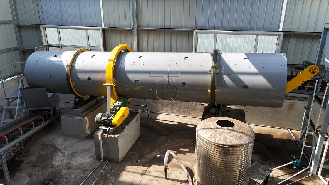 जैविक उर्वरक कणिकाओं के लिए उच्च क्षमता ड्रम ग्रेनुलेटर उत्पादन लाइन