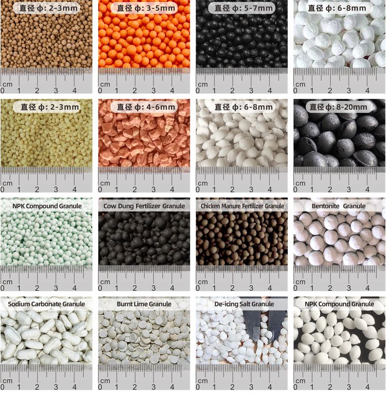 Equipment for a compound fertilizer granulation production line (rotary drum granulation) with an annual output of 50,000 tons (N20%, K15%, Urea40% )