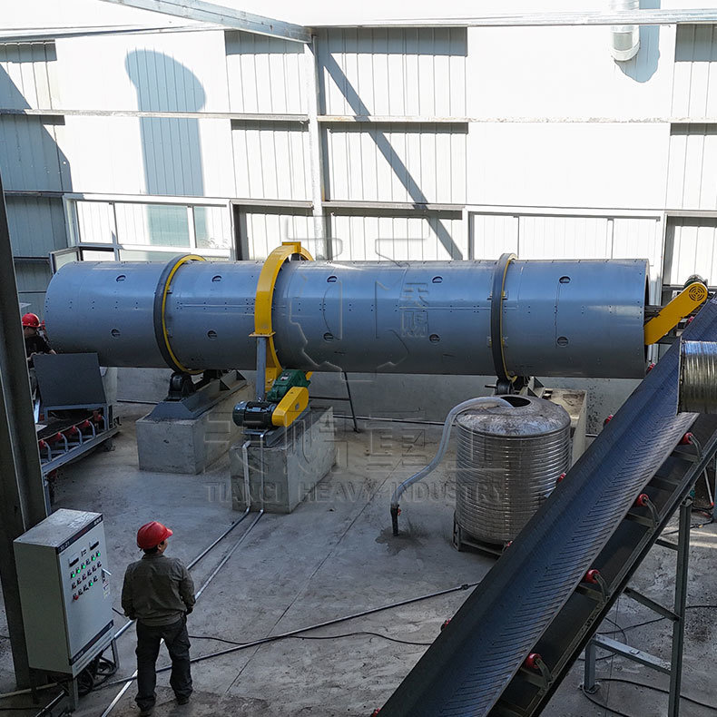 स्प्रे जल-योजक प्रकार ड्रम ग्रैनुलेटर ड्रम ग्रैनुलेटर कार्बनिक-यौगिक उर्वरक ड्रम ग्रैनुलेटर दानेदार लाइन के लिए