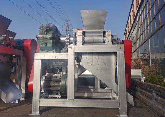 स्टेनलेस स्टील रासायनिक उर्वरक granulating मशीन डबल रोलर प्रेस granulator